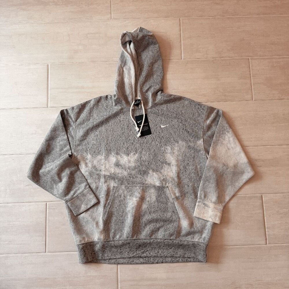 NWT Nike Icon Clash Pullover Training Hoodie Cloud Tie Dye Grey Oversized Fit L